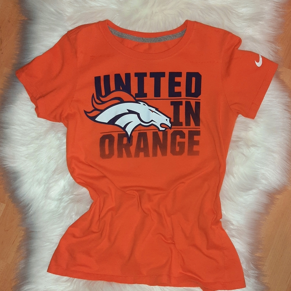 Nike Denver Bronco "United In Orange" fitted tee.